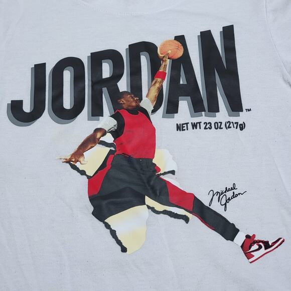 Air Jordan Kids White Tee "Jordan" - Size Medium (5-6 Yrs) - Picture 2 of 7